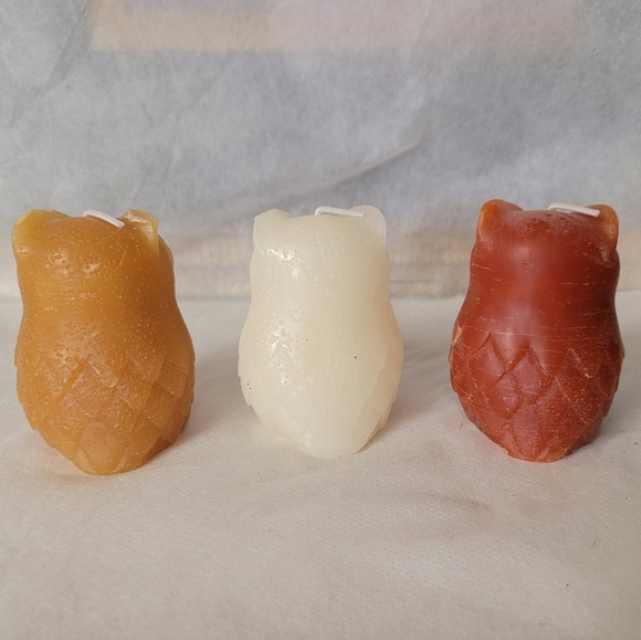 Owl Candle Set - 3 Piece - Picture 2 of 4